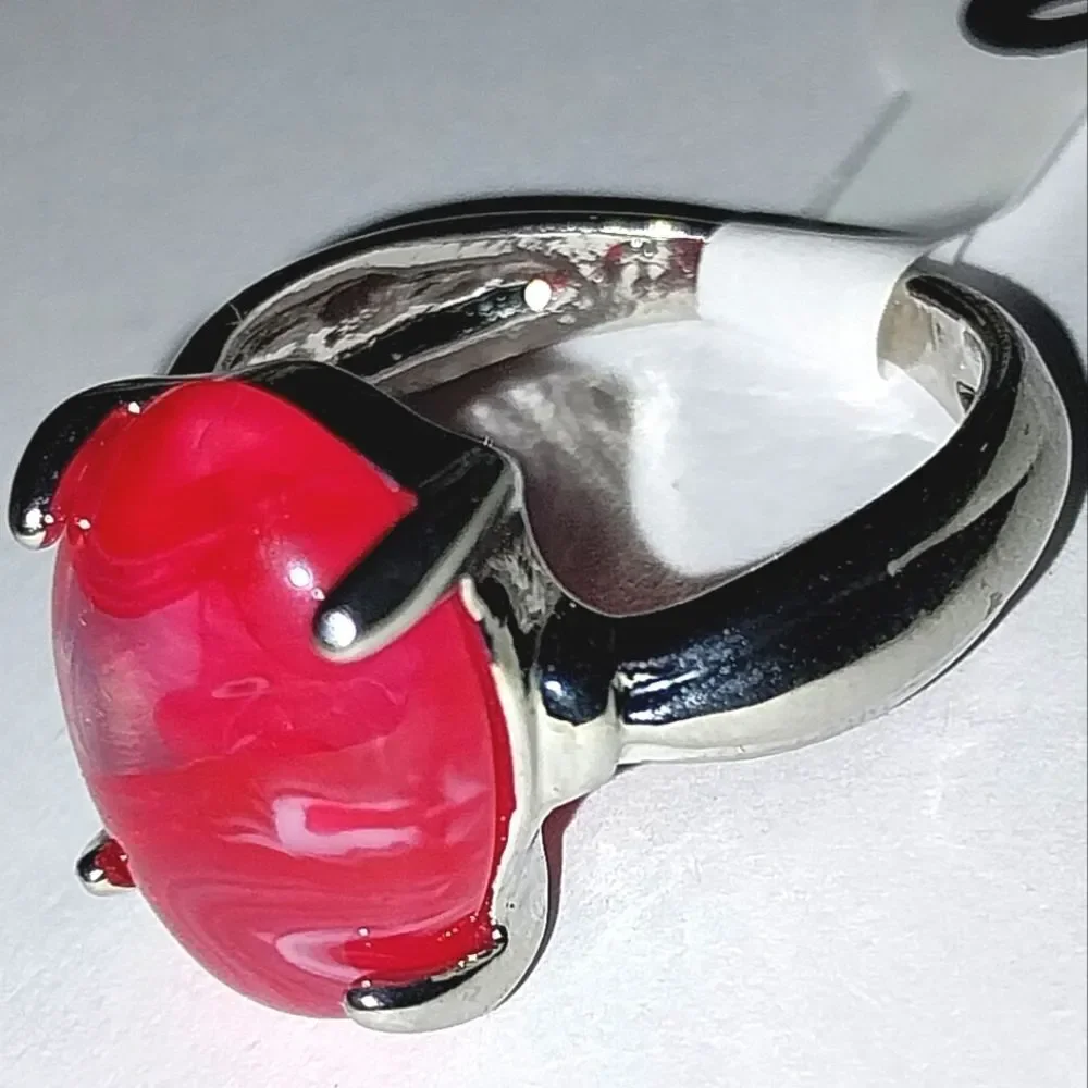 Vintage natural stone ring for women sz 6